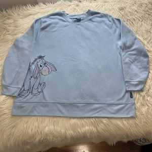 Vintage Disney Pooh Woman Eeyore Fleece Pullover Winnie The Pooh 90s Y2K Size 3X - Picture 1 of 8