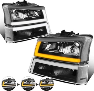Headlight Assembly Compatible with 2003-2006 Chevy Avalanche/2003-2007 Chevrolet - Picture 1 of 6