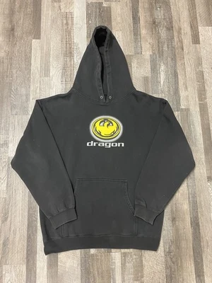 Vintage 90’s Dragon Logo Pullover Hoodie Sweatshirt Y2K Skate Grail Men’s Large - Image 1 of 4