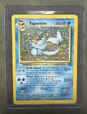 Pokemon Jungle - Vaporeon 12/64 MP WoTC HOLO Card Base Set /1999/Rare - Image 1 of 4