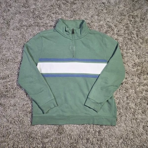 Fat Face Jumper Mens Extra Large Green Airlie 1/4 Zip Sweatshirt Outdoor Hiking - Picture 1 of 9