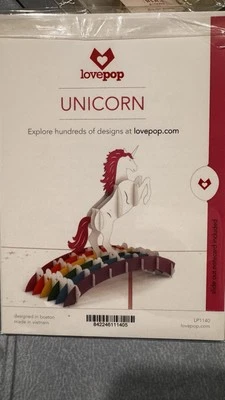 Lovepop Tarjeta de Felicitación 3D UNICORNIO CUMPLEAÑOS Felicitaciones Pop-up Nuevo Foto 1 de 3