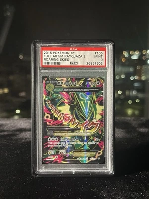 2015 POKEMON XY ROARING SKIES #105 FULL ART/M RAYQUAZA EX PSA 9 - Image 1 of 4