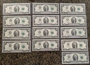 (13) 2003  $2 Star Notes 12 District Set +1 KC ALL Serial # 0000 To Start - Picture 1 of 2