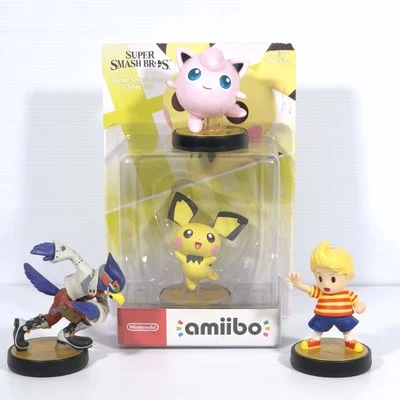 Lote Amiibo Pichu Jigglypuff Falcon Lucas Nintendo Super Smash Bros  Foto 1 de 4