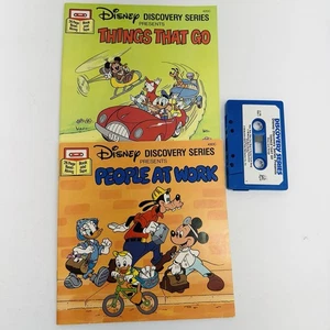 Disney Discovery Serie Buch und Kassette Band Menschen bei der Arbeit / Dinge, die gehen - Bild 1 von 7
