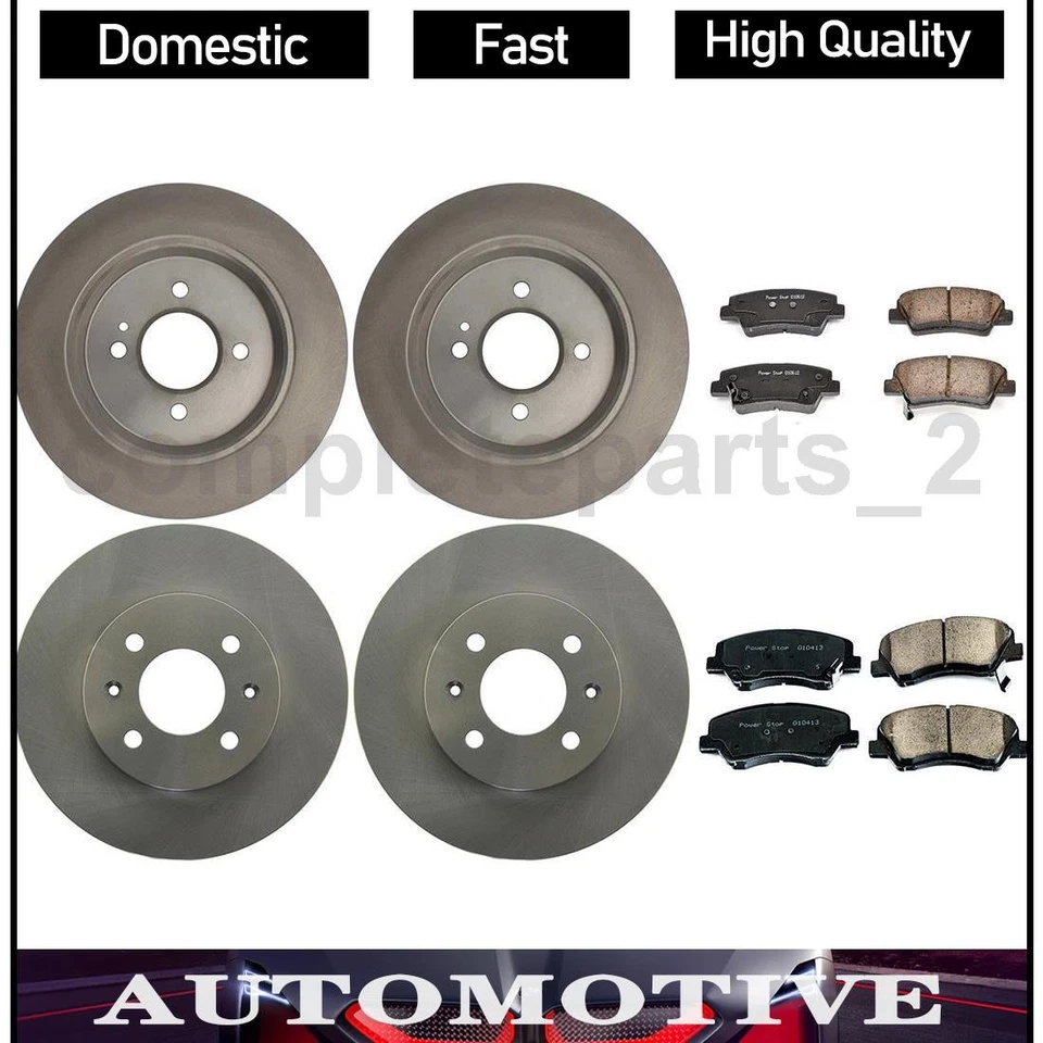 Juego de 6 pastillas de freno delanteras traseras rotores de freno para Kia Rio 2012 2013 Kia Rio Foto 1 de 4