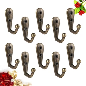 12 PCS Clothes Hook Metal for Hanging Coat Wall Mounted Door Hooks Rack - Picture 1 of 11