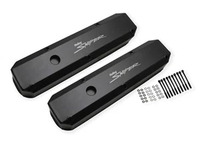 890003B Sniper Valve Cover - Fabricated Aluminum - Chrysler Small Block - Black - Picture 1 of 6