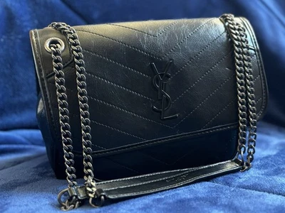 YSL Saint Laurent Niki Med. Shoulder Bag /Black Vintage  Leather. Near Perfect - Image 1 of 4