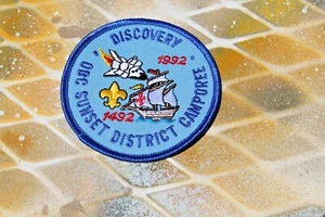 Boy Scout OBC District Camporee, Discovery 1992 PATCH ¡Nuevo BARCO GRATIS! - Imagen 1 de 2