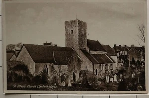 OLD POSTCARD LLANTWIT MAJOR ST.ILLTYD'S CHURCH - Picture 1 of 2