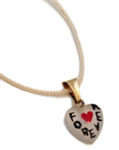 SAN VALENTINO CIONDOLO CUORE ORO FOREVER CRISTALLO DI ROCCA HEART GOLD NUOVO - Picture 1 of 1