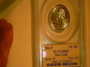 2001 P PCGS MS67 NEW YORK QUARTER - Picture 1 of 2