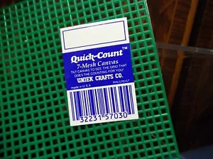 Quick-Count 7 mesh Plastic Canvas White, Red, Green, Transparent Lot - Picture 1 of 12