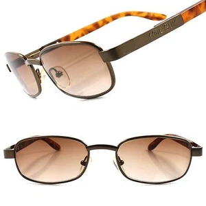 Classic Retro Indie Old School Mens Womens Brown Rectangle Hipster Sunglasses - Picture 1 of 4
