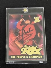 THE ROCK 2001 FLEER WWF WRESTLEMANIA SIGNED AUTOGRAPHED CARD JSA AUTHENTIC
