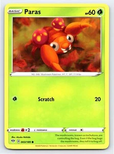 Tarjeta Pokémon Paras 003/189 Common Darkness Ablaze - Casi Nueva - Imagen 1 de 5