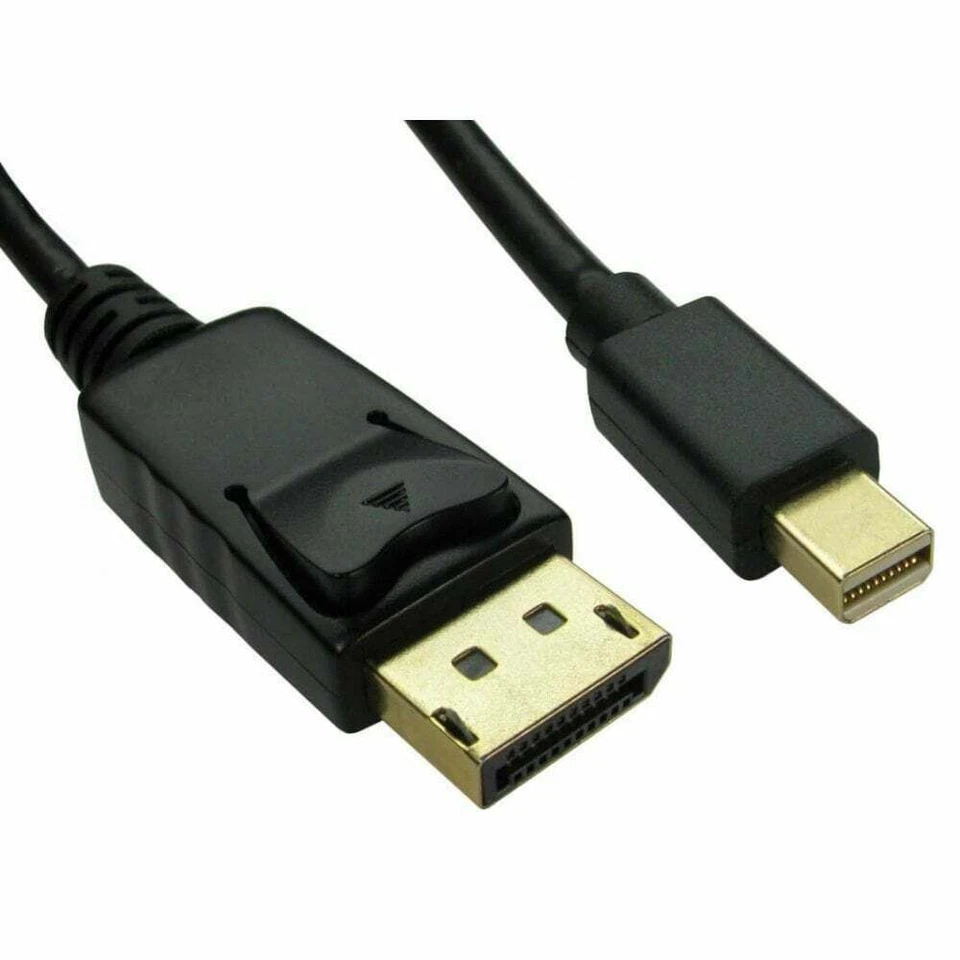 2m Mini DP Display Port DisplayPort to DisplayPort Male Cable Lead for Mac Black - Image 1 of 1