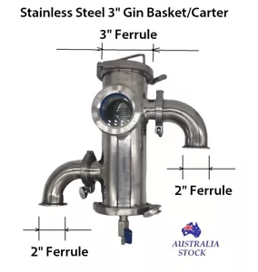 Post Postion S.S 3" Gin Basket/Carter for Modular Pot still with 2" T.C Fittings - Picture 1 of 5