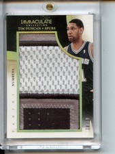 2013-14 Panini Immaculate Tim Duncan Team Logos Numbers JERSEY PATCH  MEM /42