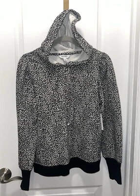 Nine West Woman’s Animal Print Hooded Sweatshirt Size Medium NEW - Image 1 of 4