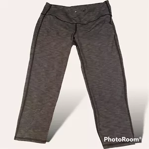 Athleta Women Leggings Mid Rise Chaturanga Capri 921625 Pilayo Heather Black M - Picture 1 of 5