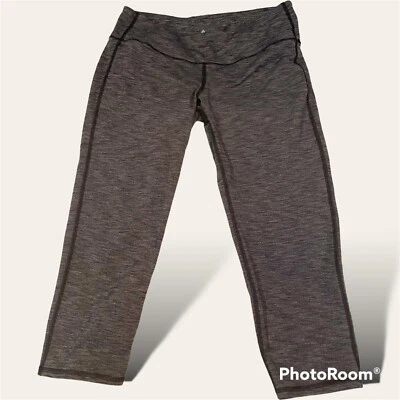 Athleta Women Leggings Mid Rise Chaturanga Capri 921625 Pilayo Heather Black M - Image 1 of 4