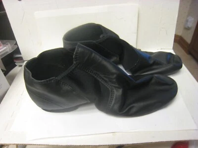 Dance Class Mujer Bota de Jazz Cuero Punta Cerrada Pull On Zapatillas NEGRAS Talla 12 w Foto 1 de 4