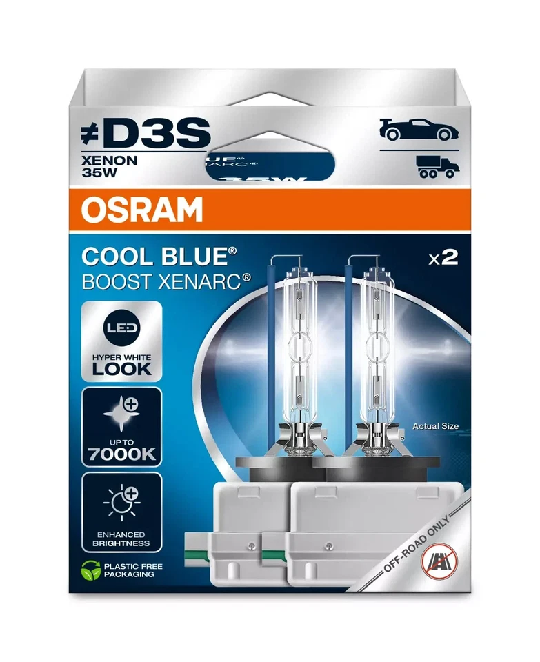 OSRAM Xenarc Cool Blue Boost D3S 7000K (Twin) - Image 1 of 2