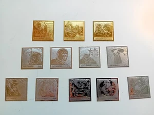 Gold- Silberbriefmarken Papst Johannes Paul ( 12 Stück ) - Bild 1 von 14