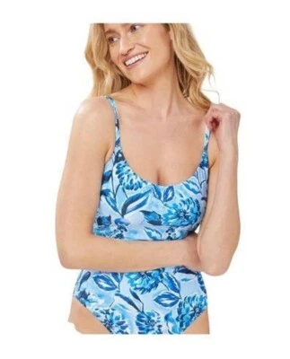 Andie Swim The Baia One Piece en Azul Bluf Floral Talla Mediana Correas Ajustables Foto 1 de 4