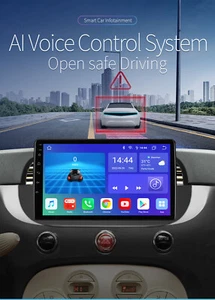 For 2007-2015 Fiat 500 Carplay 9"Car Stereo Radio Android 12 GPS Wifi RDS DSP AI - Picture 1 of 24
