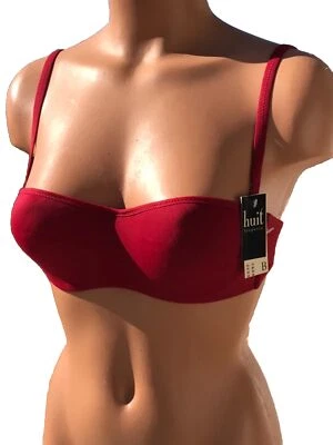 HUIT 8 LENCERÍA 🇫🇷LES ACTUELS 32B SUJETADOR CON AROS MULTIDIRECCIONAL RUBÍES VINTAGE NUEVO Foto 1 de 4