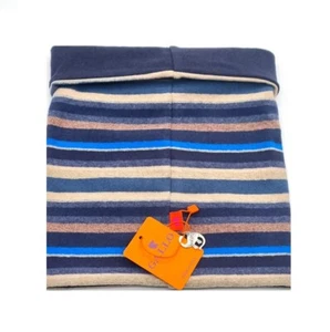 Rooster Neck Warmer Scarf Double Face Baby Fleece Striped Multicolor Royal Rope - Picture 1 of 2
