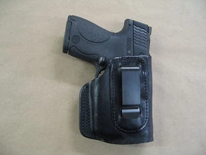 SCCY 9mm With Laser IWB Leather In Waistband Conceal Carry Holster BLK RH - Picture 1 of 2