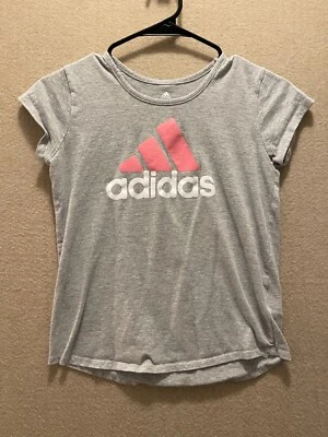 Adidas Shirt Girl's Medium (10-12) Gray - Image 1 of 4