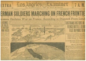 WWI Germany declares war on Russia Last peace effort fails August 2 1914 B27 - Picture 1 of 2