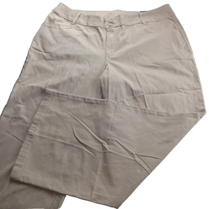 Lane Bryant Women's Wide Leg Khaki Pant Size 18 Petite Tan High Rise Chino - Picture 1 of 8