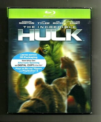 THE INCREDIBLE HULK (2008, Blu-ray & Digital Copy Disc) Hologram Slip Case - Image 1 of 2