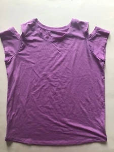 Athleta Girl Size XL 14 Short Sleeve T Shirt Purple Athletic Sports Top - Picture 1 of 12