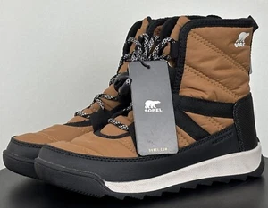 NWT, Sorel, "Whitney", Youth Size 1, Brown/Black Waterproof Boots - Picture 1 of 14