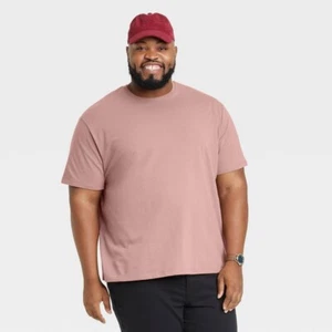 4XLT- Big and Tall T-Shirt SMOKE PINK Goodfellow Crew Neck Short Sleeve - Picture 1 of 5