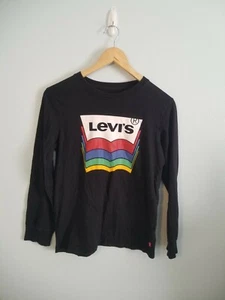 Boys Levis Black Tshirt  Colorful Logo Size L - Picture 1 of 4