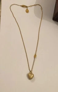 Genuine Juicy Couture Gold Chain Heart Pendant Charm - Great Gift - Picture 1 of 5