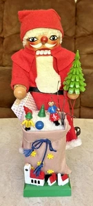 "Cascanueces Navidad Papá Noel Alemania Occidental Steinbach Volksunst de colección 13,5""" - Imagen 1 de 6