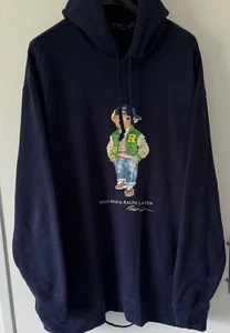 Mens BIG TALL 3XLT XXXL RALPH LAUREN Fashion Hoody Jumper Lounge Polo Bear 62" - Picture 1 of 4