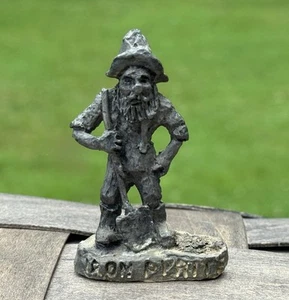 Vintage “Iron Pyrite” Miniature Pewter Coal Miner Figurine 2.75” - Picture 1 of 7