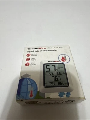 ThermoPro Digital Indoor Thermometer Hygrometer with Large Display - Image 1 of 4
