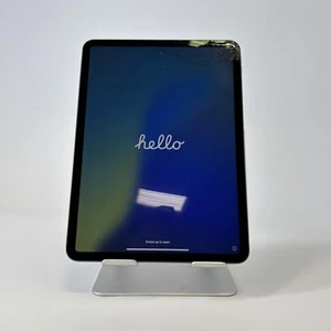 Apple iPad Pro 11 (2nd Gen.) Space Gray 128GB WiFi - Cracked Screen - Picture 1 of 11